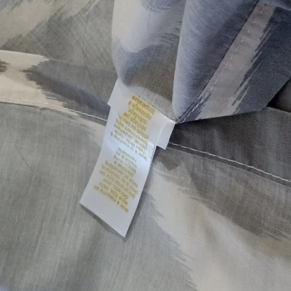 West Elm King Pillow Sham Case Gray White 34